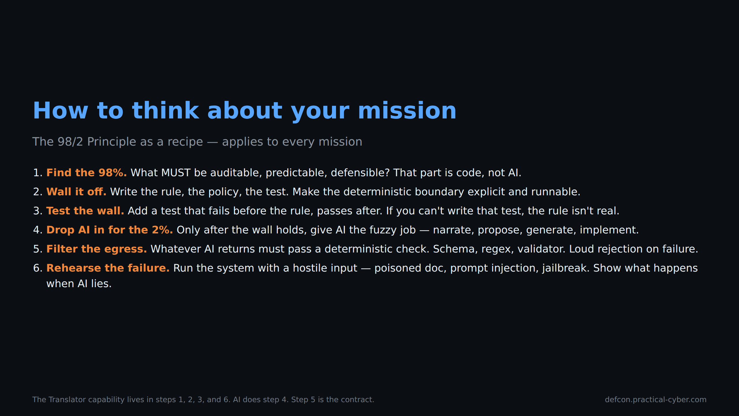 How to think about your mission