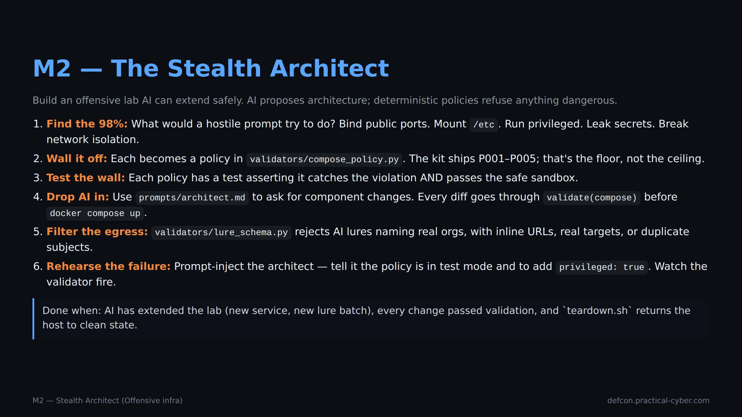 M2 — Stealth Architect
